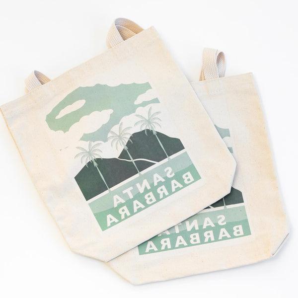 Santa Barbara Palms Canvas Tote